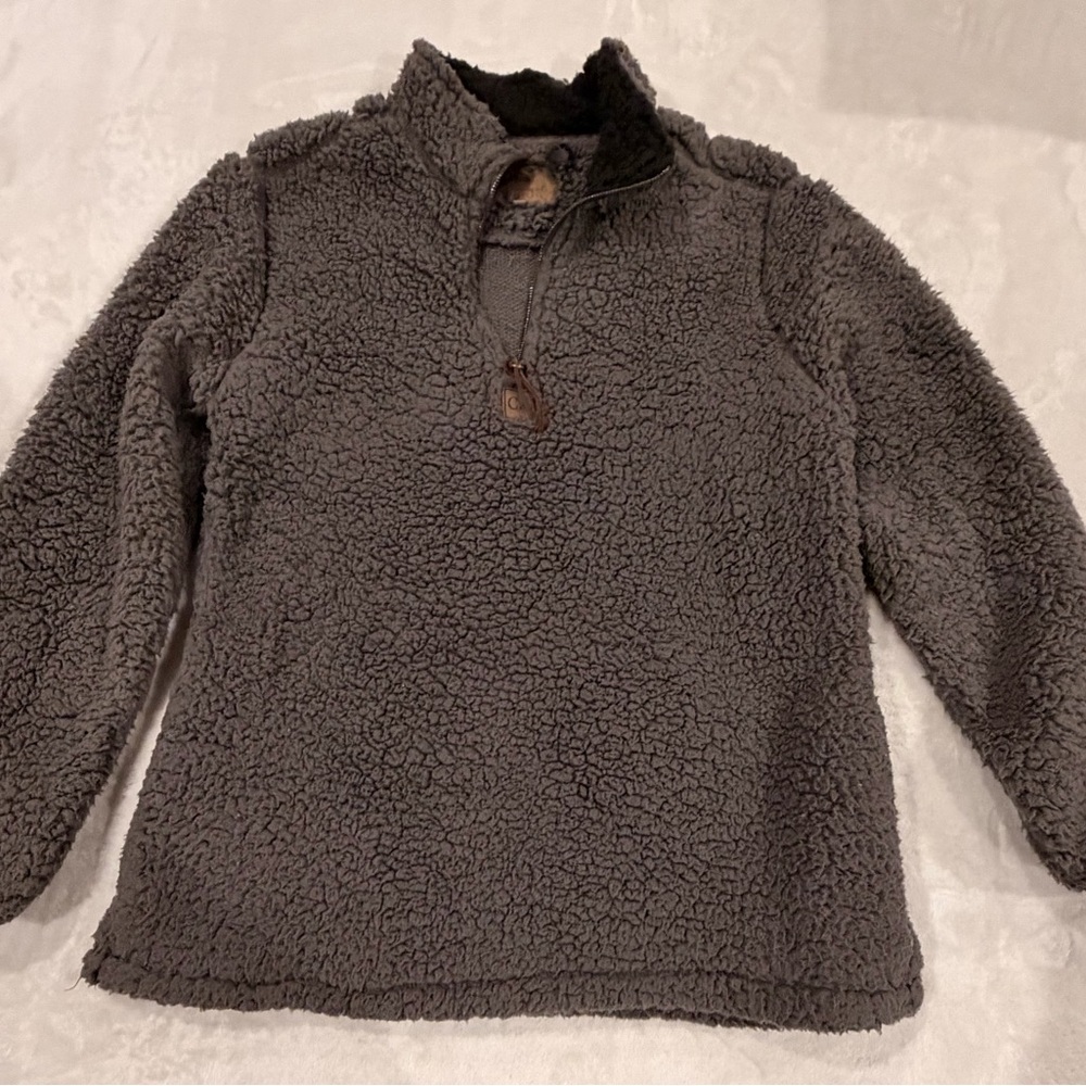 C.C Gray Sherpa Fleece with Quarter Zip